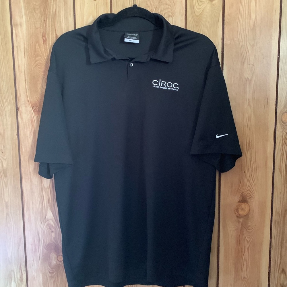 Nike Golf Dri-Fit Cîroc Vodka black polo shirt